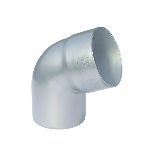 Codo bajante 67º pvc gris