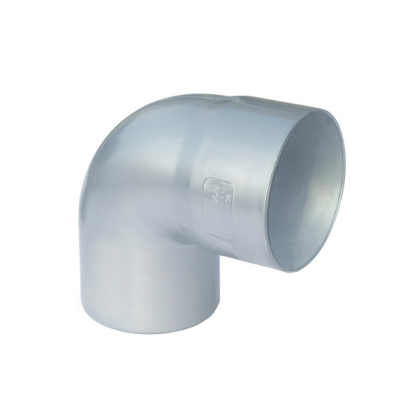 Codo bajante 87º pvc gris