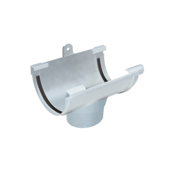 Bajada para canalón de pvc curvo gris 125 mm