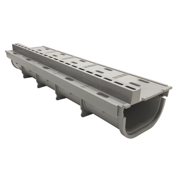 Conjunto canal oculto de pvc 50 x 13 x 7,5 cm gris