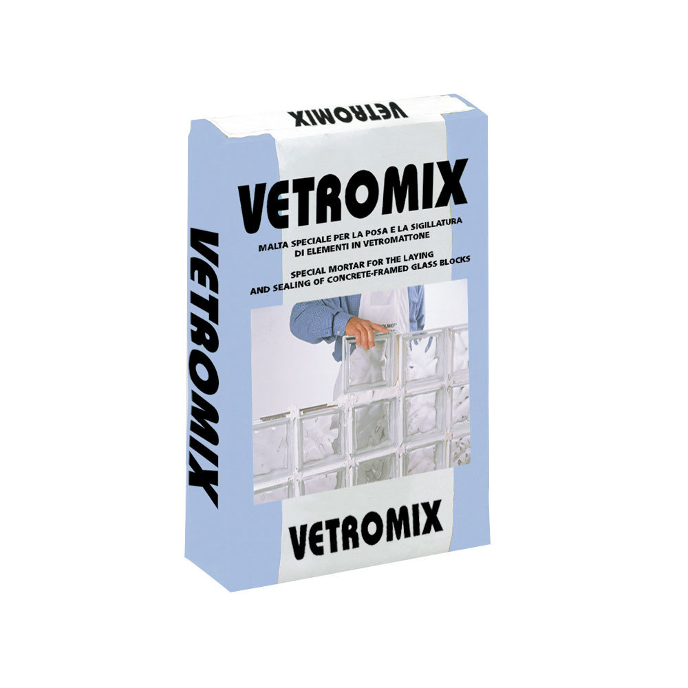 Mortero para bloques de vidrio color blanco 25 kg