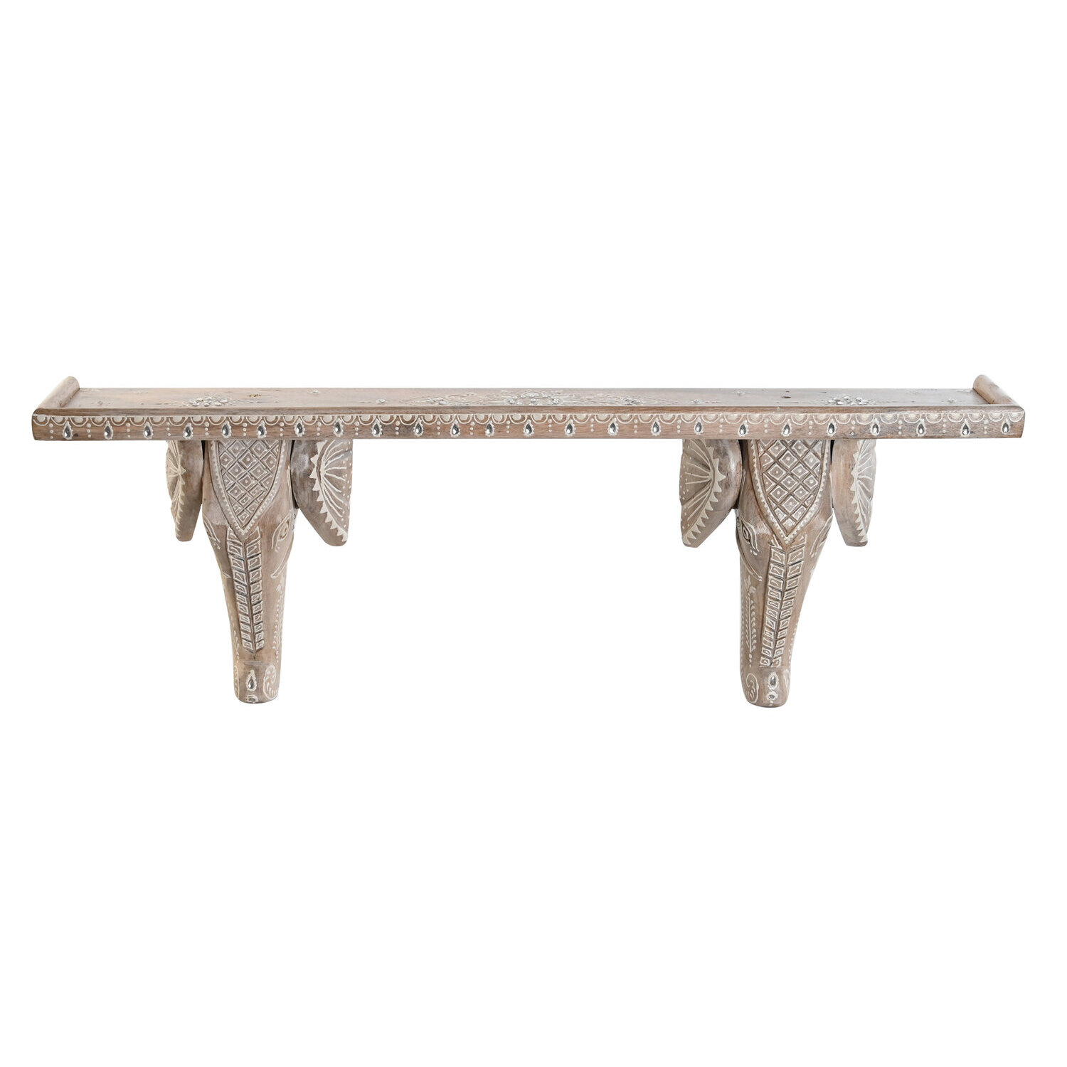 Estantería de madera de mango 78x15x28cm elefante natural