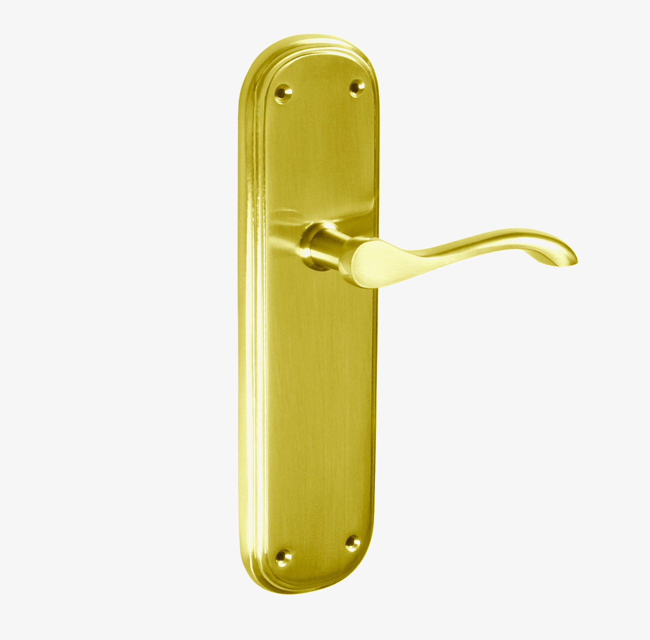Juego manillas para puerta latón placa ancha/dorado