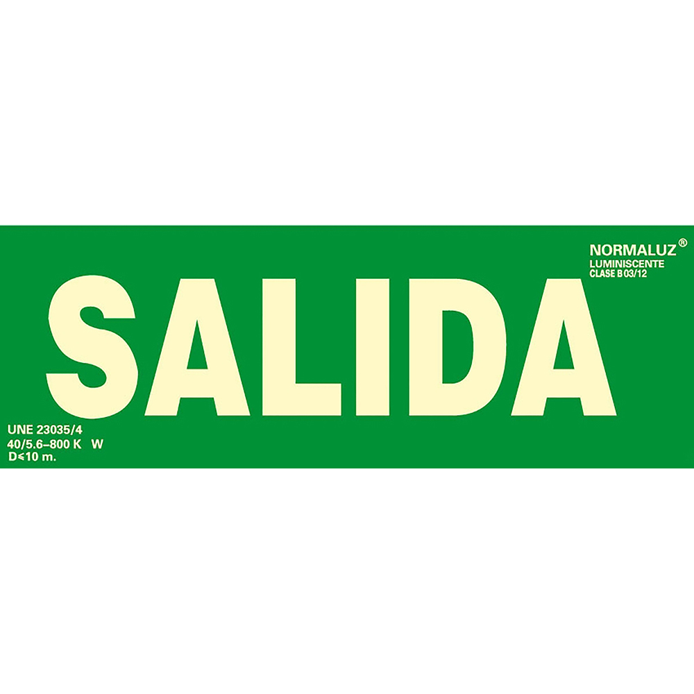 Señal salida PVC 30x10cm rd12104