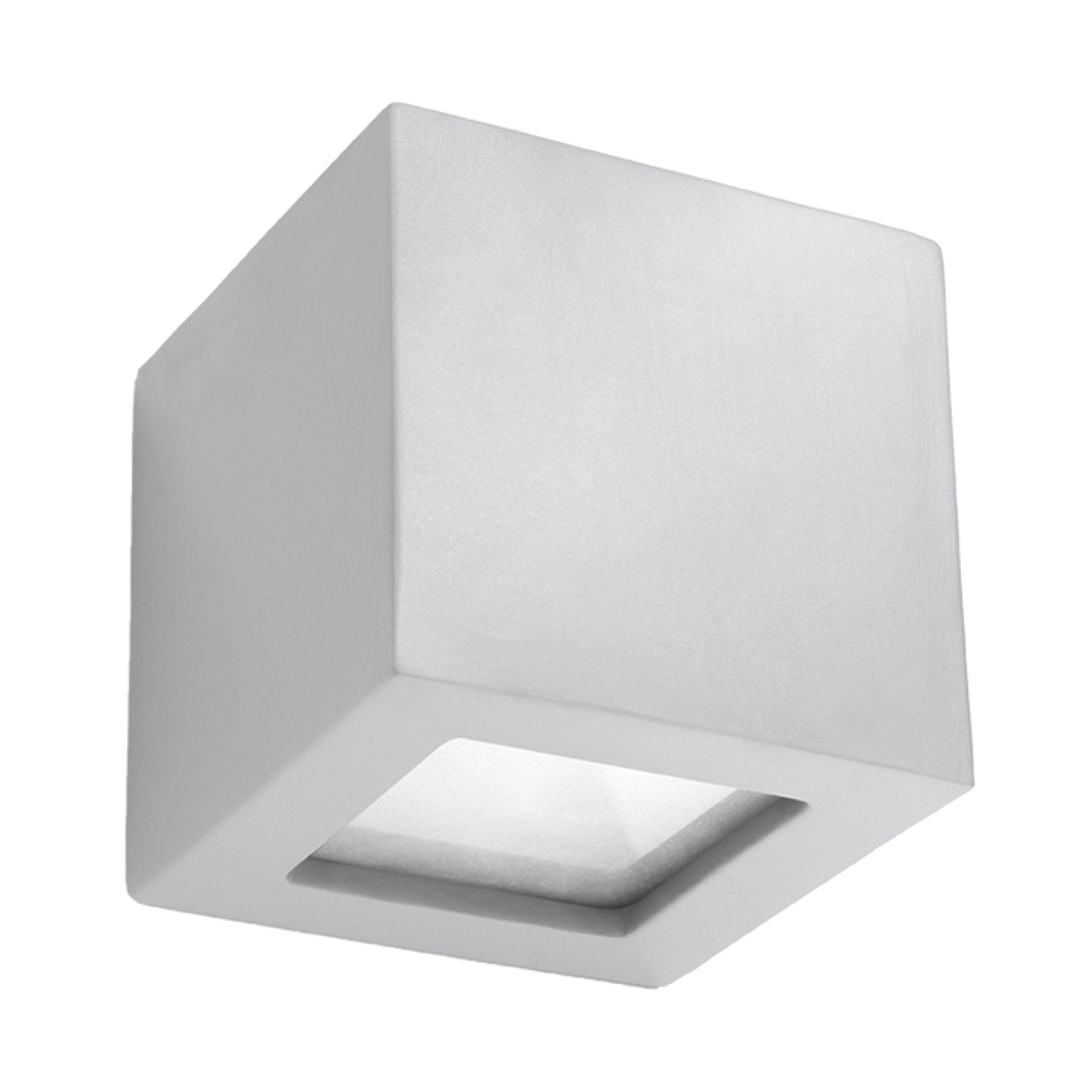Lámpara de pared leo 1 gris cerámica/vidrio 14x14x14cm