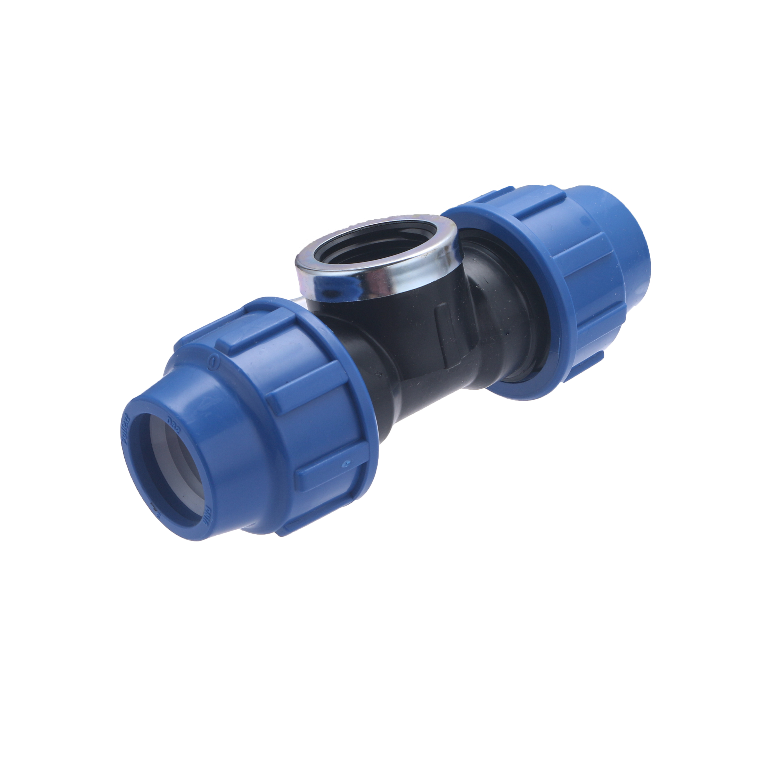 Té de plástico para tubos de polietileno de 32 mm - salida central h de 1