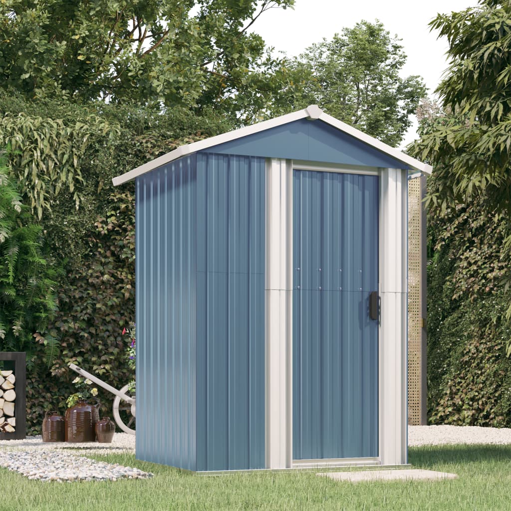 Cobertizo de jardín acero galvanizado gris 126x97,5x177 cm es4771