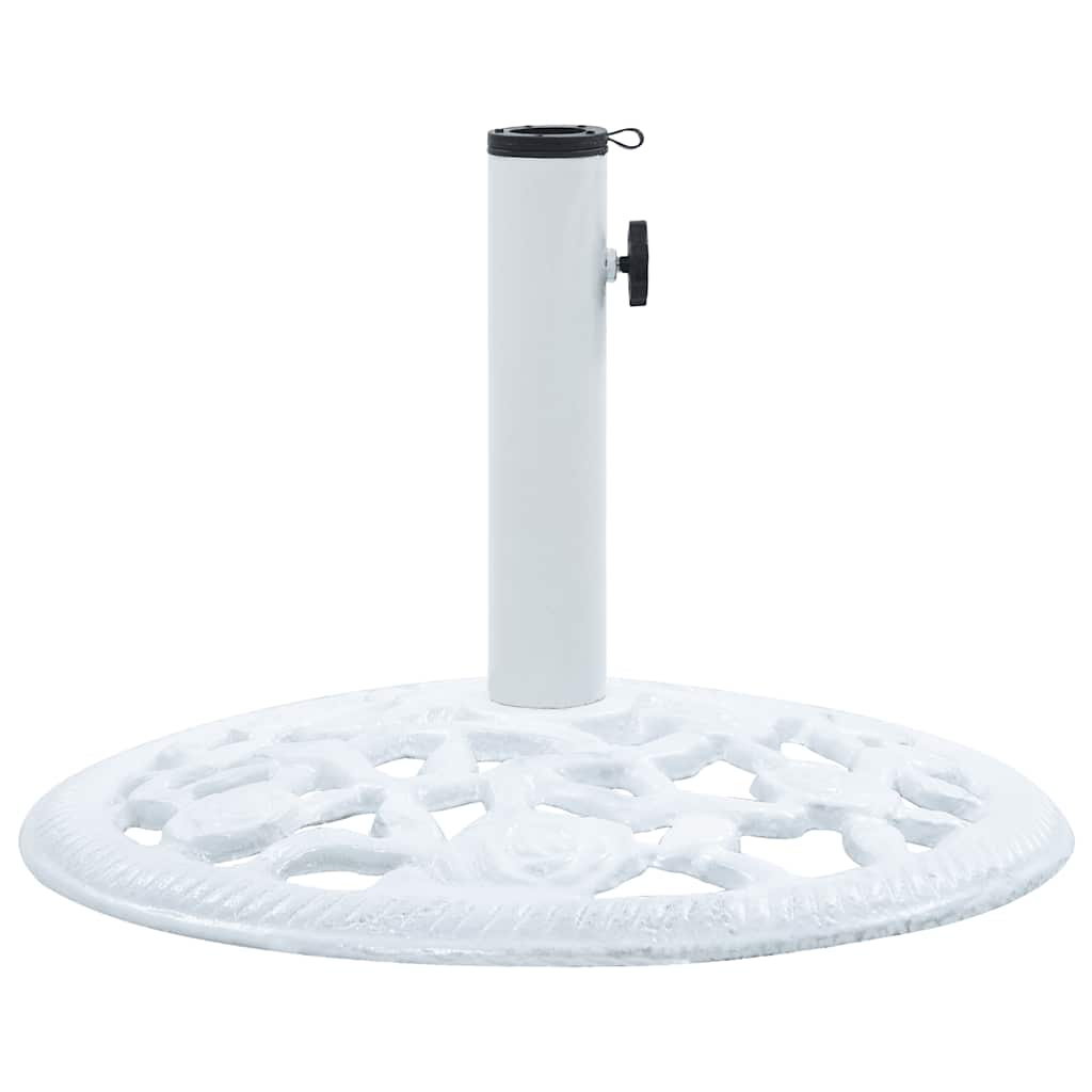 vidaXL base de sombrilla de hierro fundido blanco 12 kg 48 cm