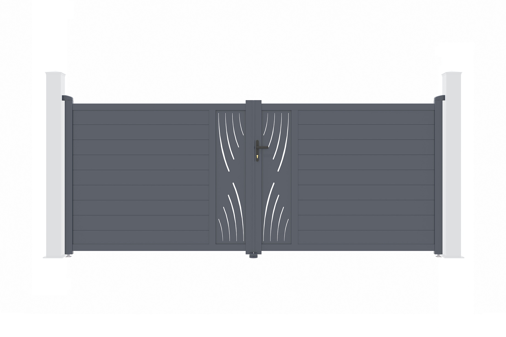 Pack portón eléctrico batiente veleta 4m a.160cm + motor tanker b700