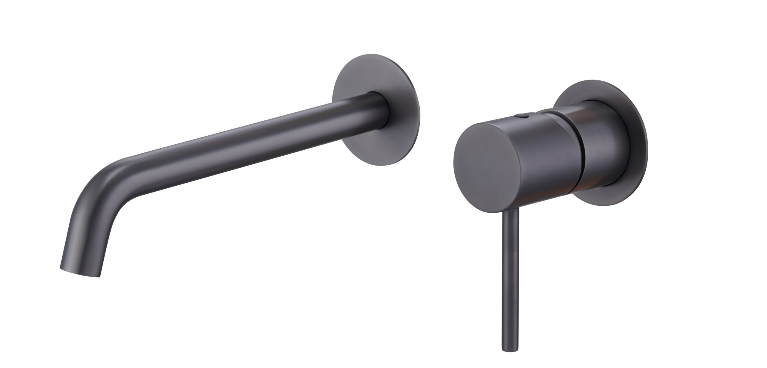 Grifo de lavabo empotrado monomando serie monza – black gun metal