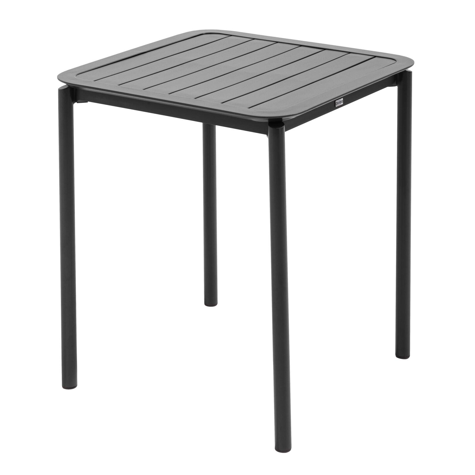Oviala - mesa de terraza cuadrada (70x70cm) negra