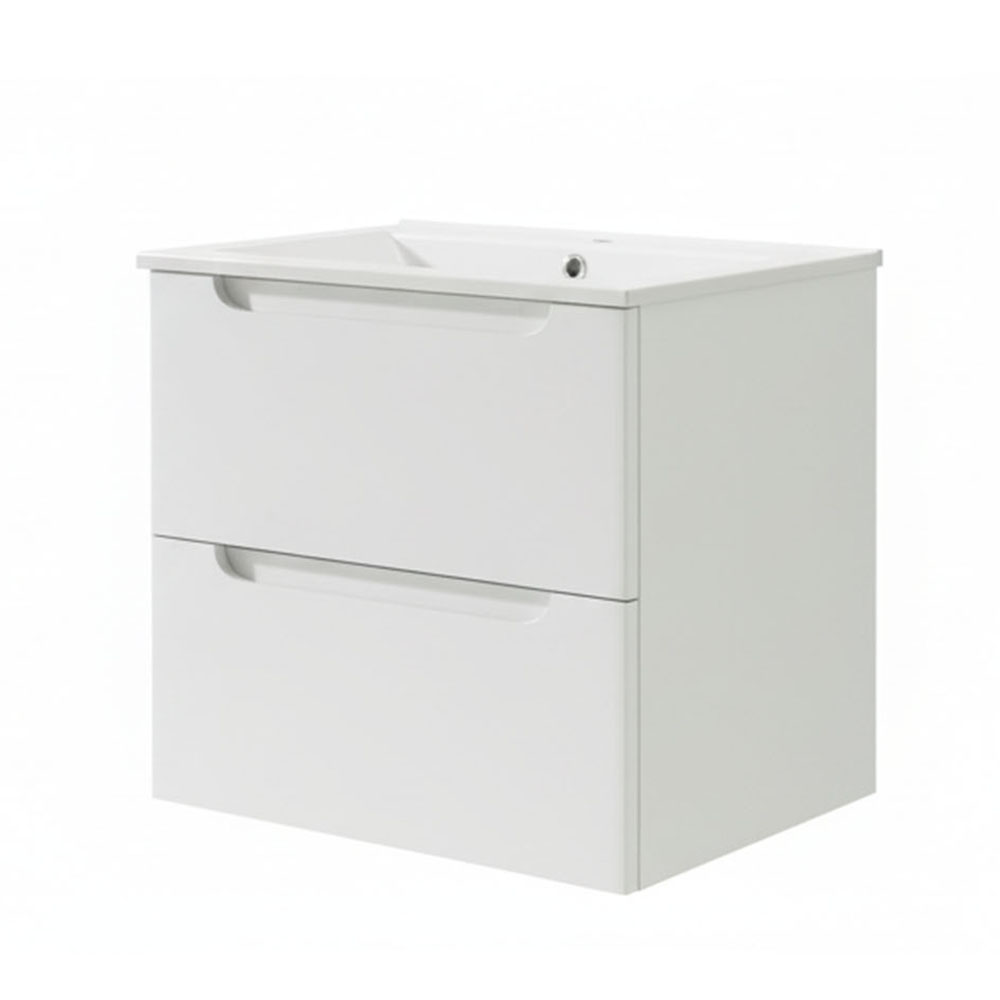 Móveis banho lavatório, victoria 60x45 cm branco fosco 2 gavetas suspensas