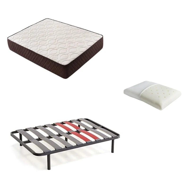Pack colchón 105x180 y somier y almohada viscoelastica descansin