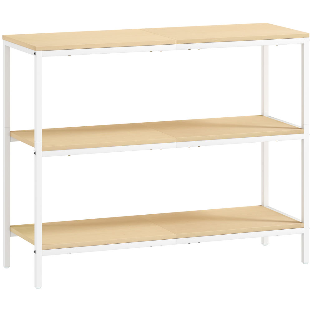 Mesa consola 101x35x80 cm color marrón Homcom