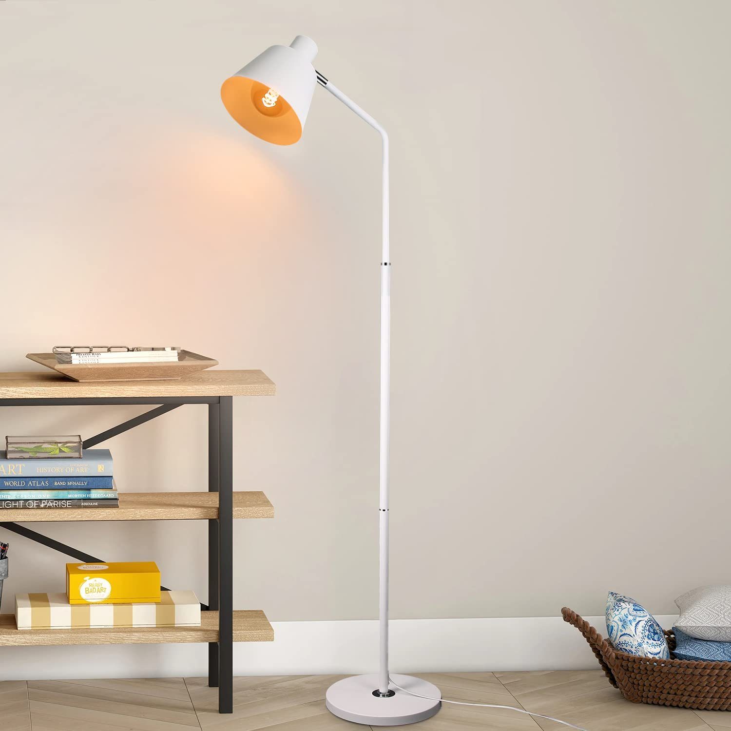 Nettlife lámpara de pie blanco 49x25