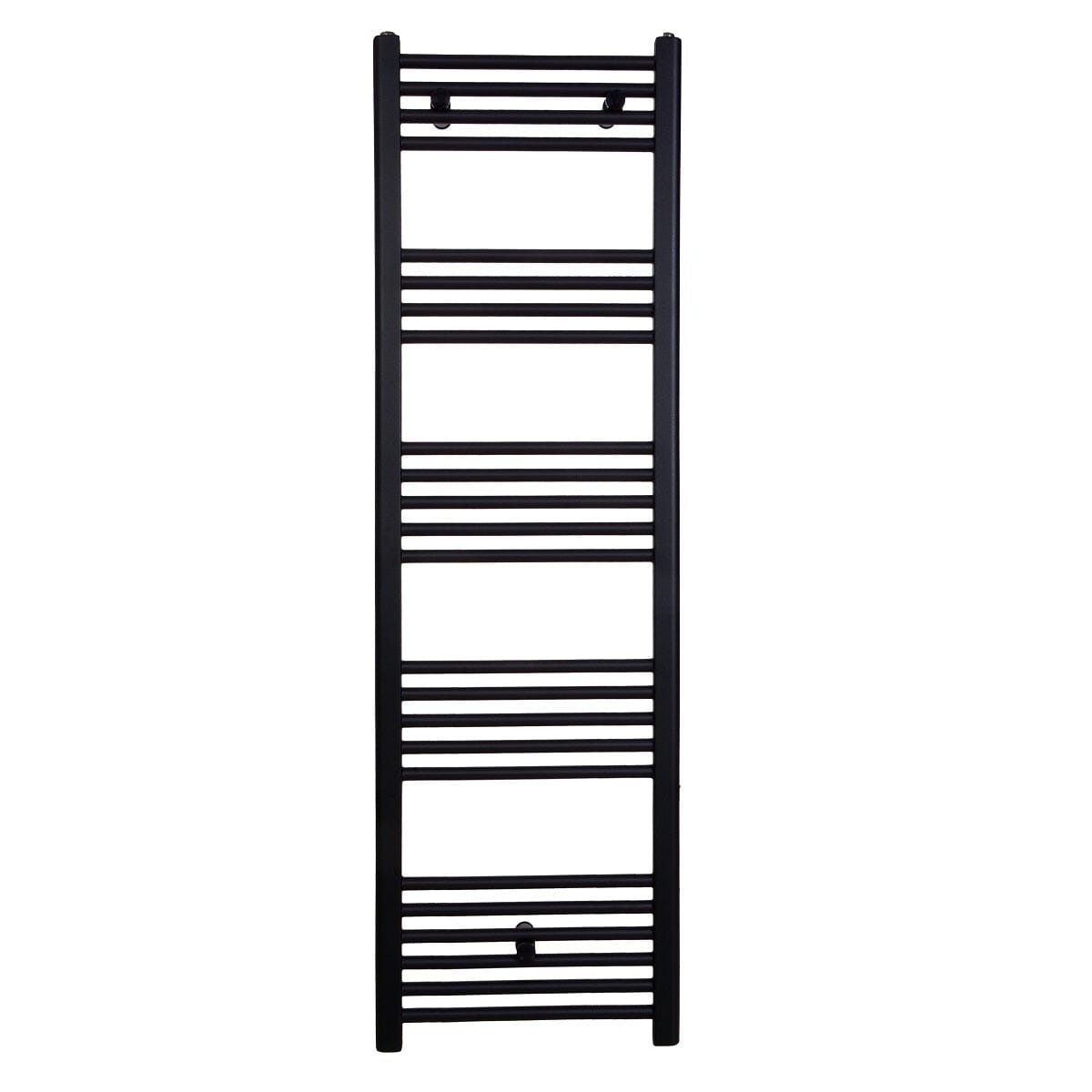 Radiador toallero de agua caliente coda 160 x 50 cm negro