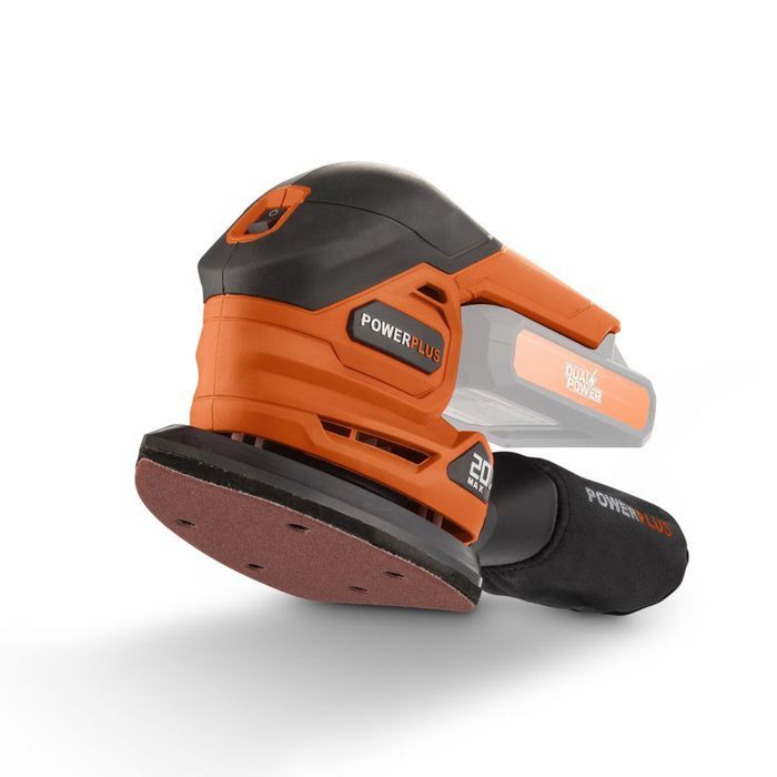 Lijadora multifunción inalámbrica 20v - dual power powdp50200 - naranja