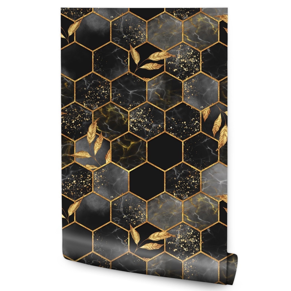 Papel Pintado Para Dormitorio Con Mosaico De Mármol Hojas 53cm x 10m