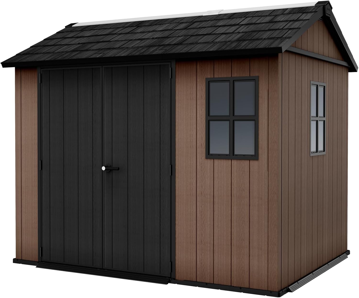 Caseta cobertizo resina jardin newton 975 keter con puerta lateral