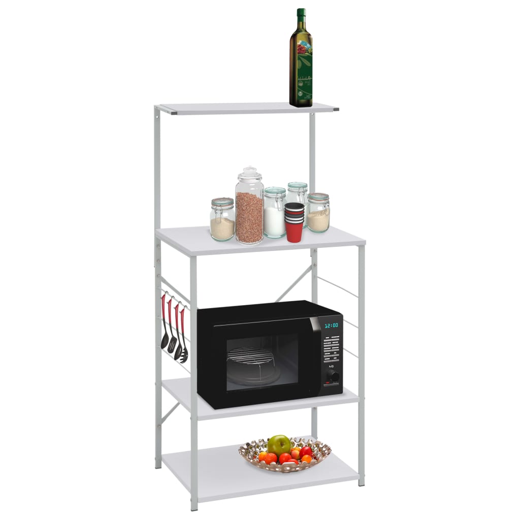 Armario para microondas madera ingeniería blanco 60x39,6x123 cm eerf7214