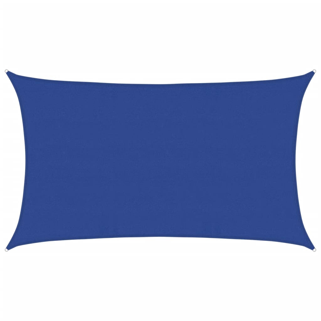 Toldo de vela rectangular hdpe azul 160 g/m² 5x8 m