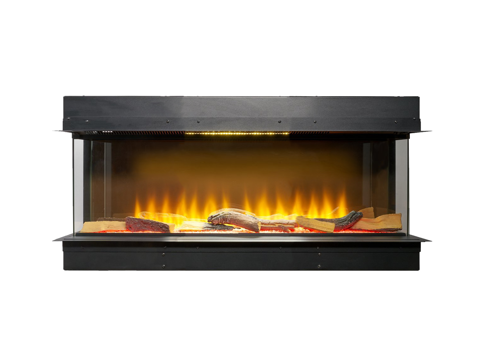Chimenea eléctrica multimedia panorámica Adam Sahara de 31 pulgadas