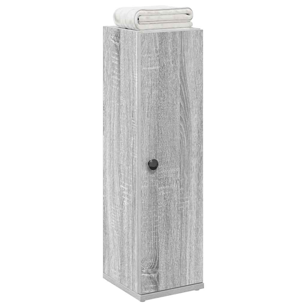 Mueble de baño con portarrollos gris sonoma 20,5x22x72 cm