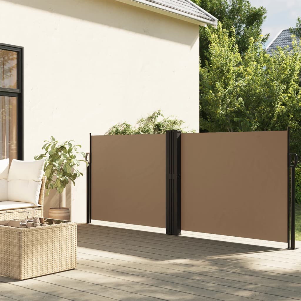 Toldo lateral retráctil gris taupe 140x1200 cm ety5323711