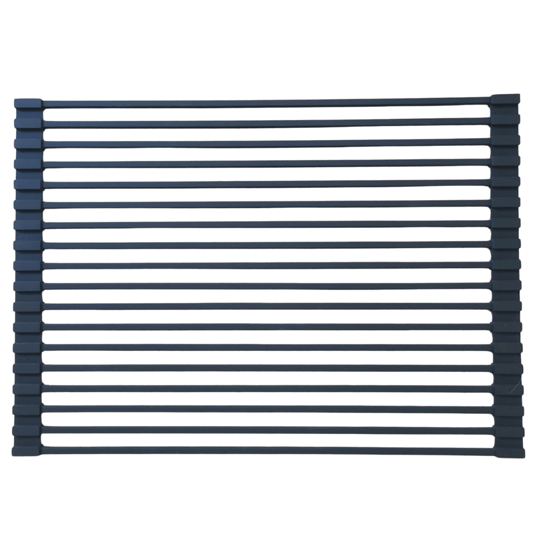 Escurridor de platos plegable 43 x 31cm de acero inoxidable silicona negro