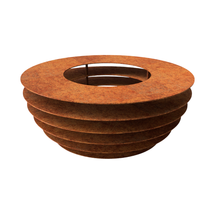 Braseiro/ firepit aço phobos cor aço corten
