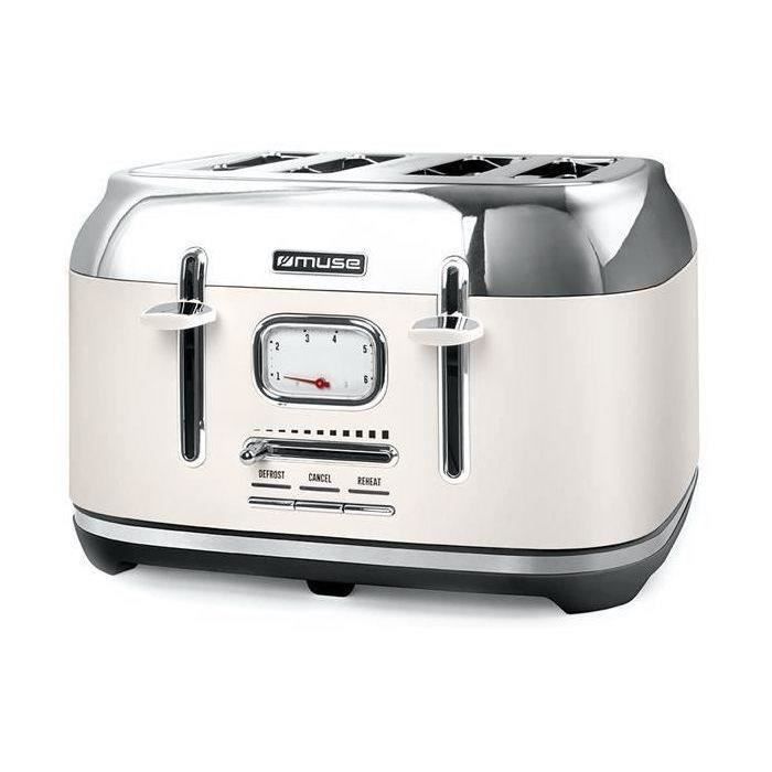 Muse - tostadora - 1800w - 4 ranuras - colección de inspiración - crema/ino