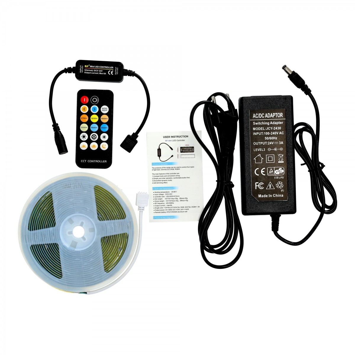 Kit tira LED cob cct 24v 5m