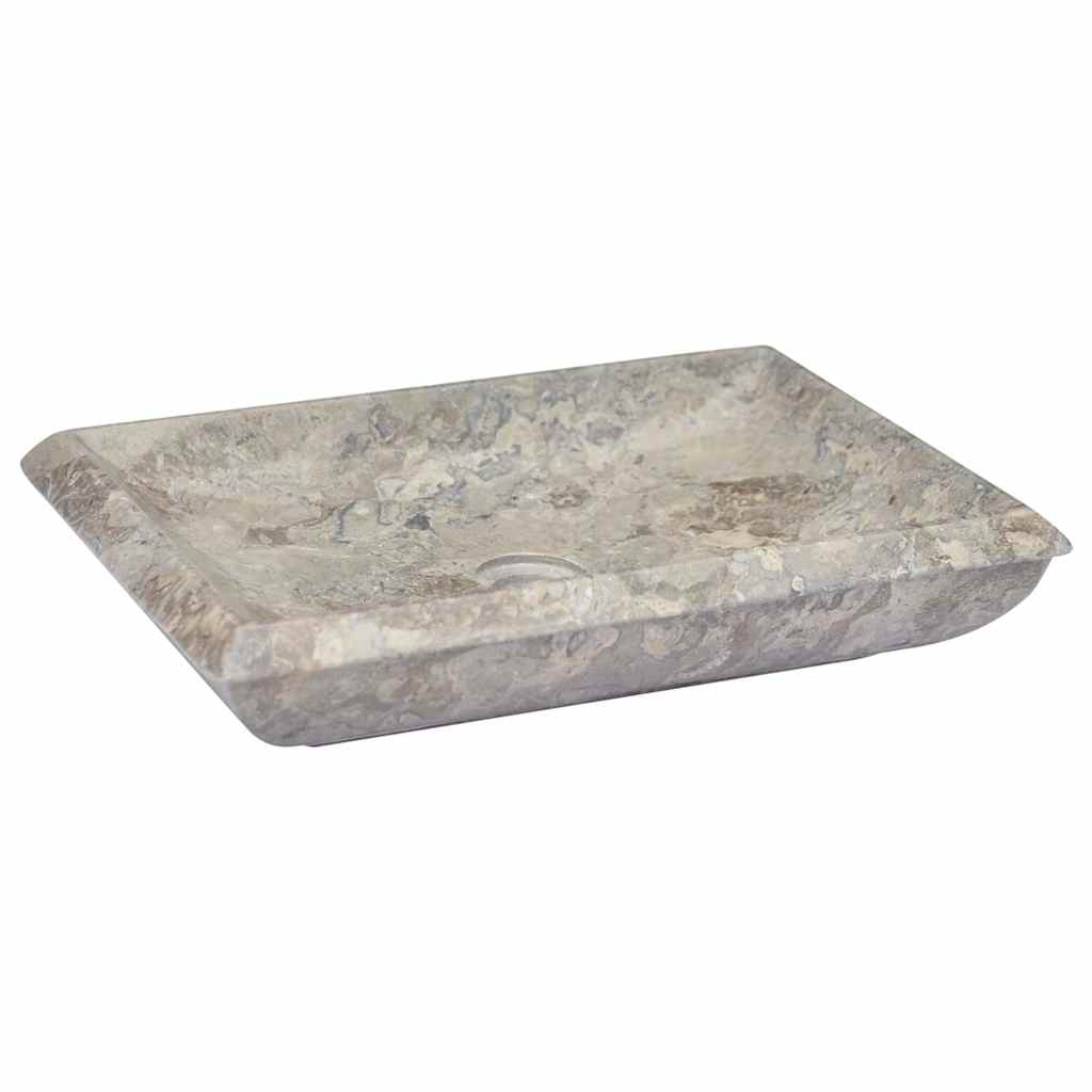 vidaXL lavabo gris mármol 50x35x10 cm