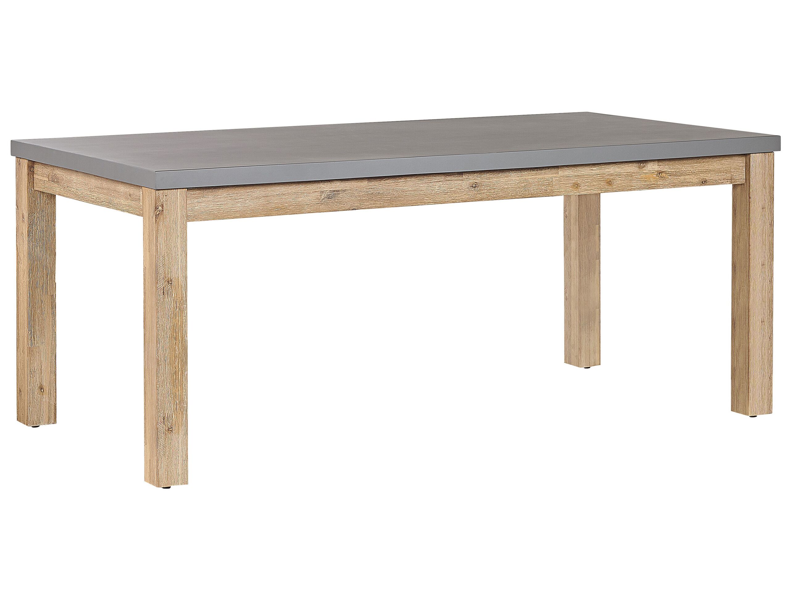 Mesa de jardín ostuni 180 cm 90 cm cemento gris