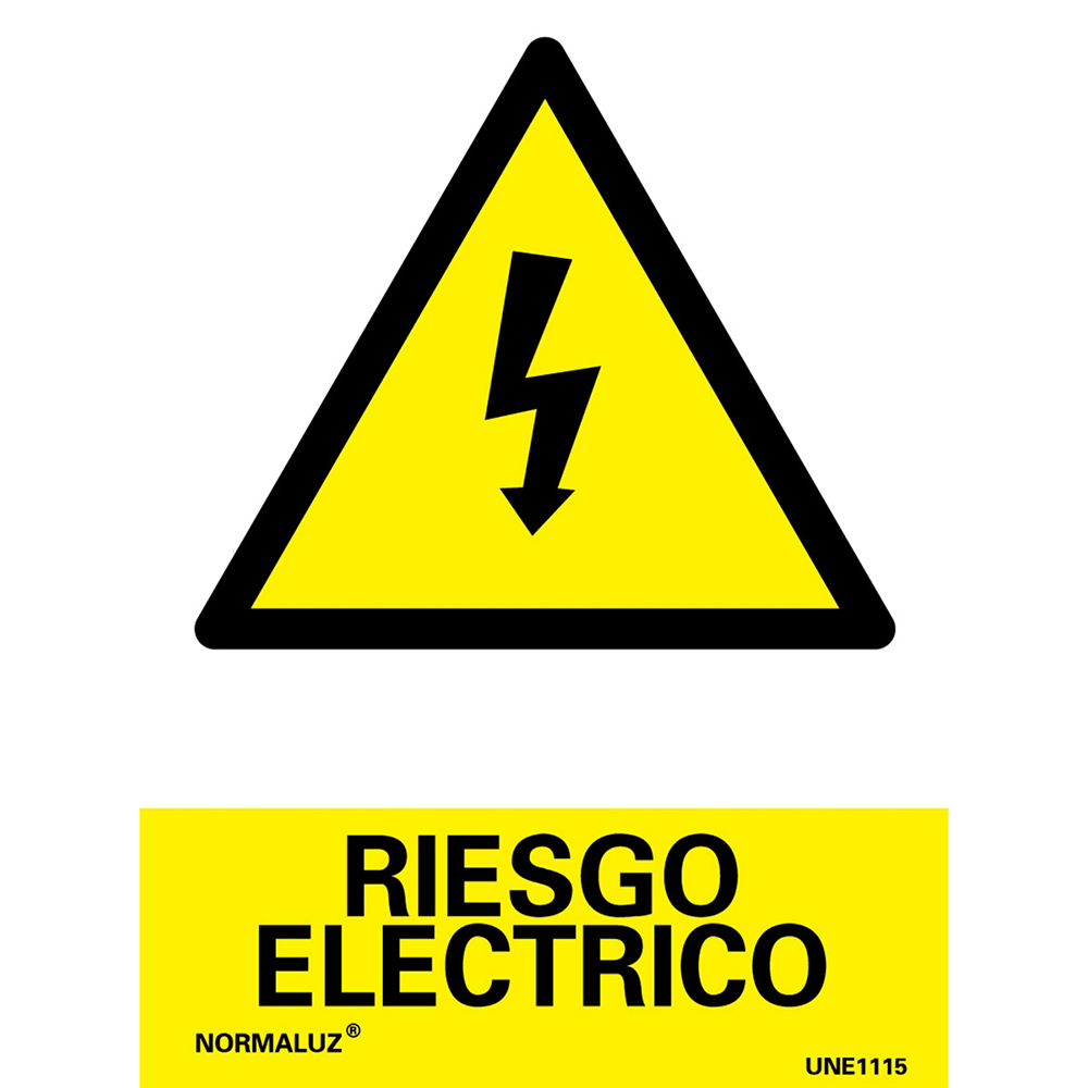 Señal adhesiva riesgo eléctrico 10x15cm rd36607