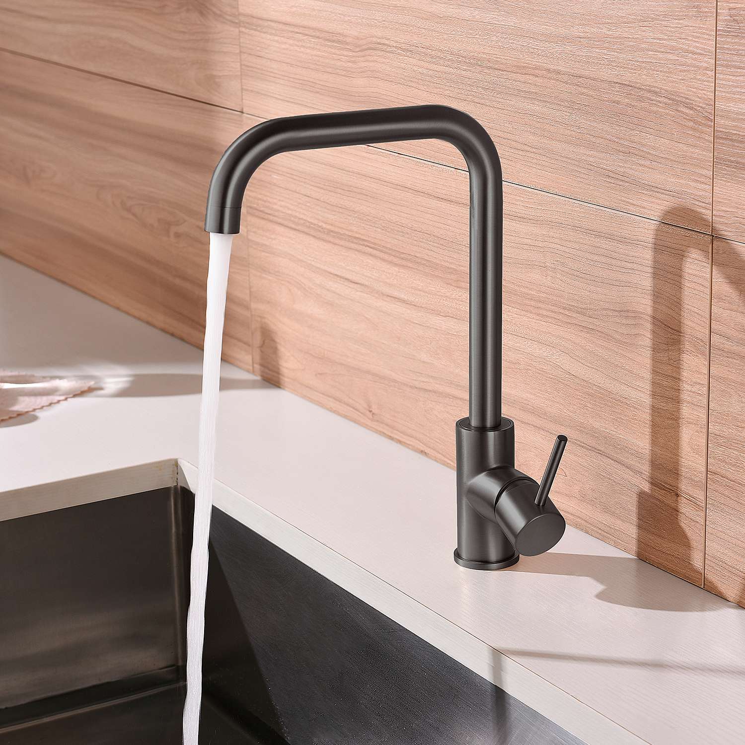 Grifo de cocina monomando sky bath gris mate inox s304