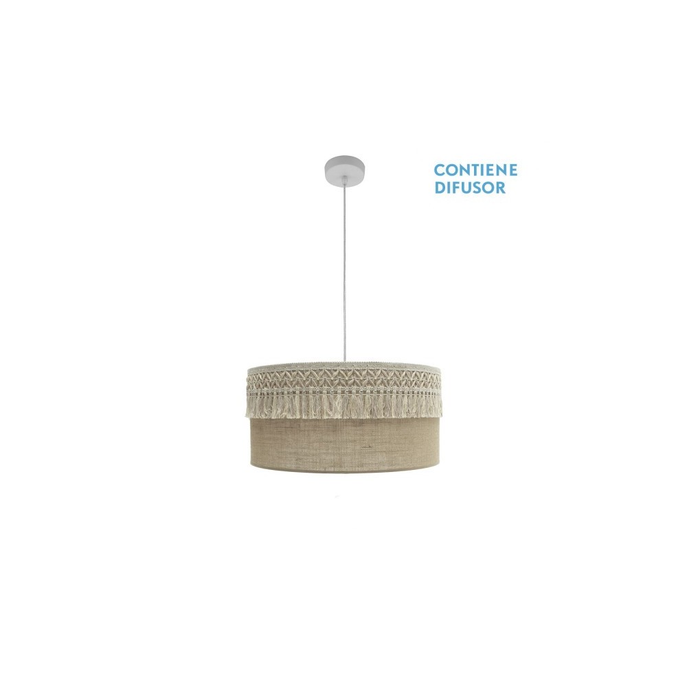 CoLGante ekaterina 2xE27 blanco/saco regx50x50 cm con pasamaneria