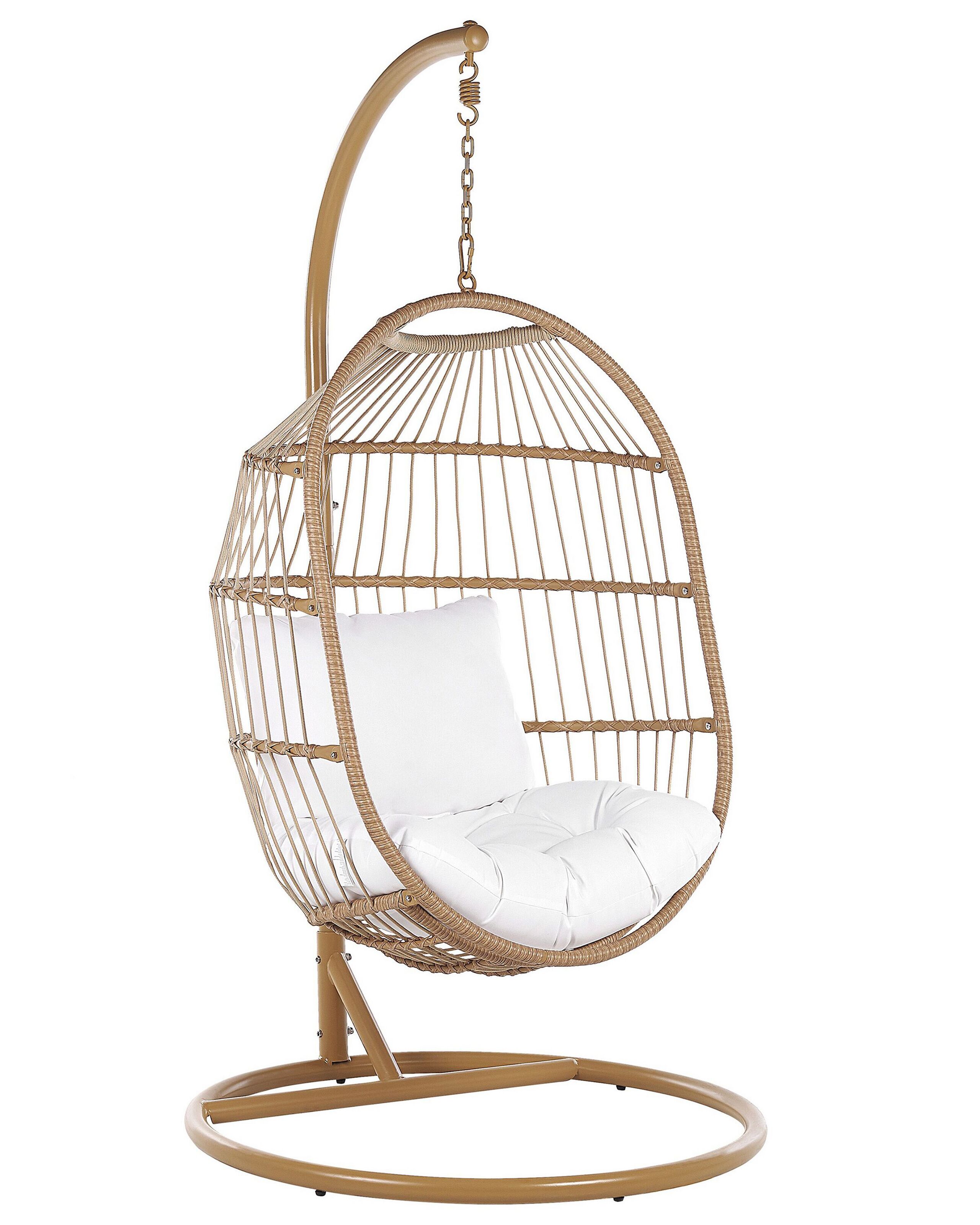 Sillón colgante con soporte alba ratán sintético natural