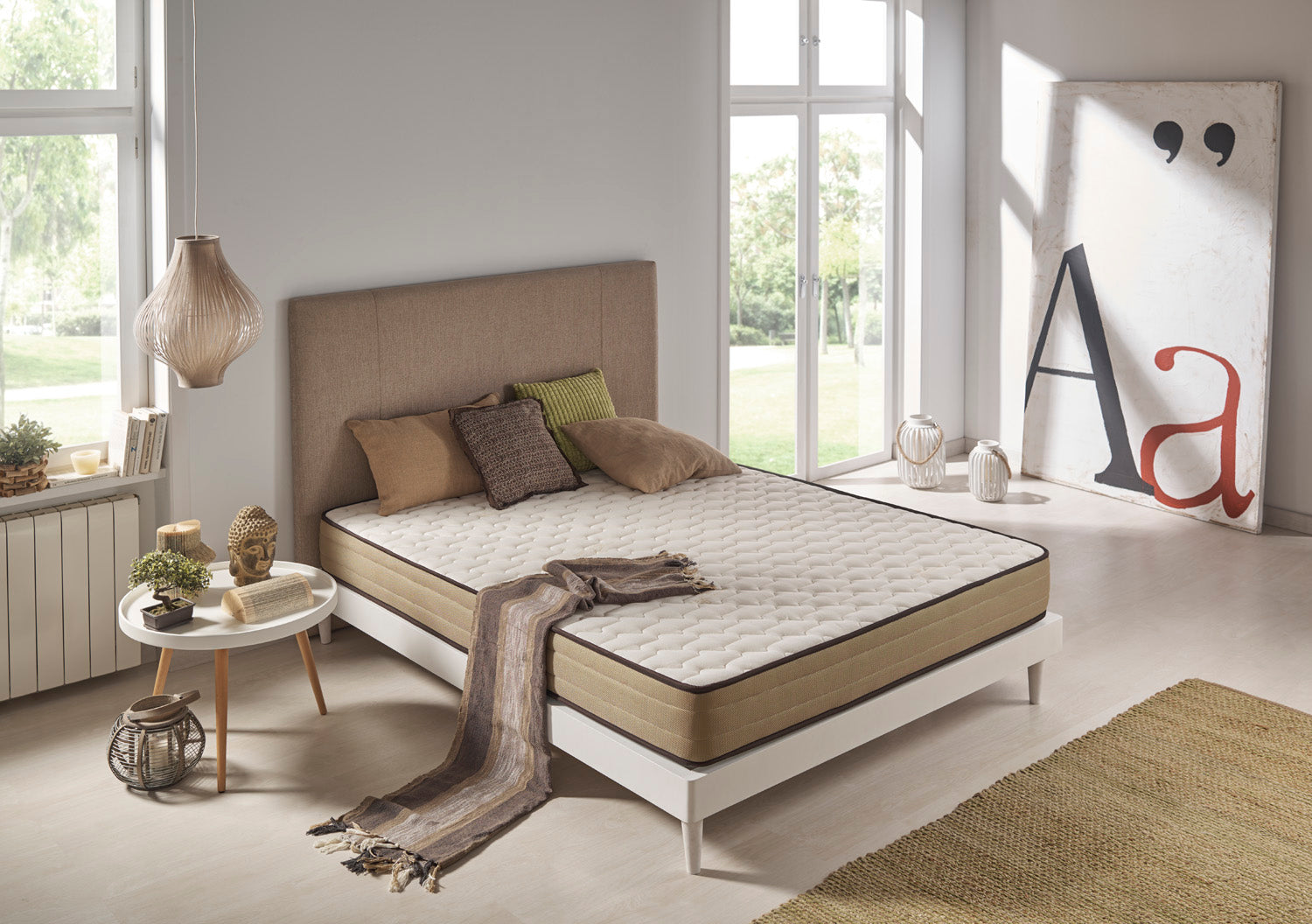 Colchón viscoelástico bamboo confort 105 x 190 altura 21cm +/-2