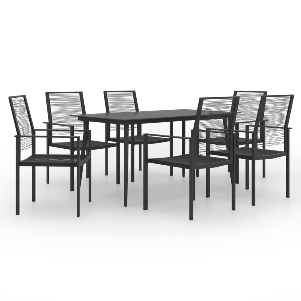 vidaXL juego de comedor de jardín 7 piezas