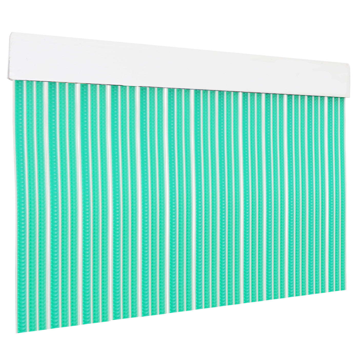 Cortina exterior o interior PVC (210x120cm, verde+filo blanco p12)