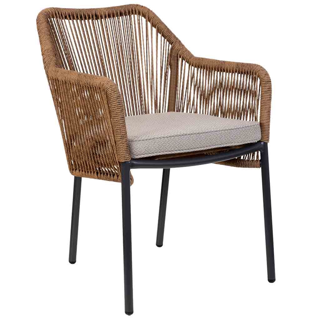 Silla de ratan sintético 56x66x80