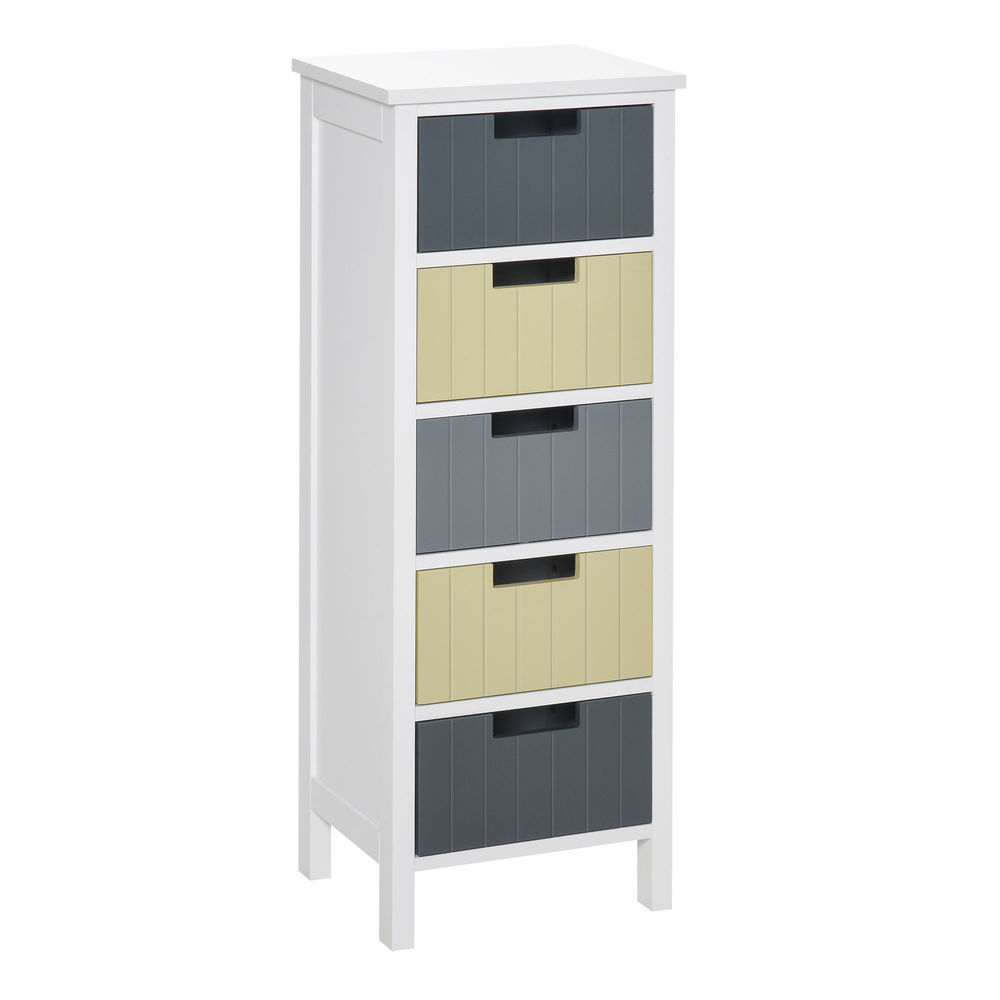 Cómodo de madera 35x28x90.5 cm mdf multicolor Homcom