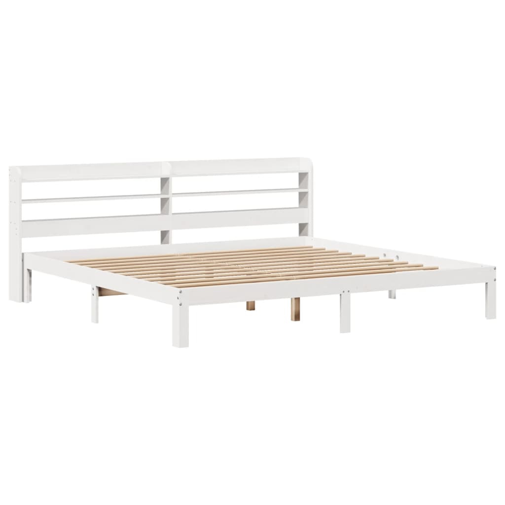 vidaXL estructura de cama con cabecero sin colchón blanco 180x200 cm
