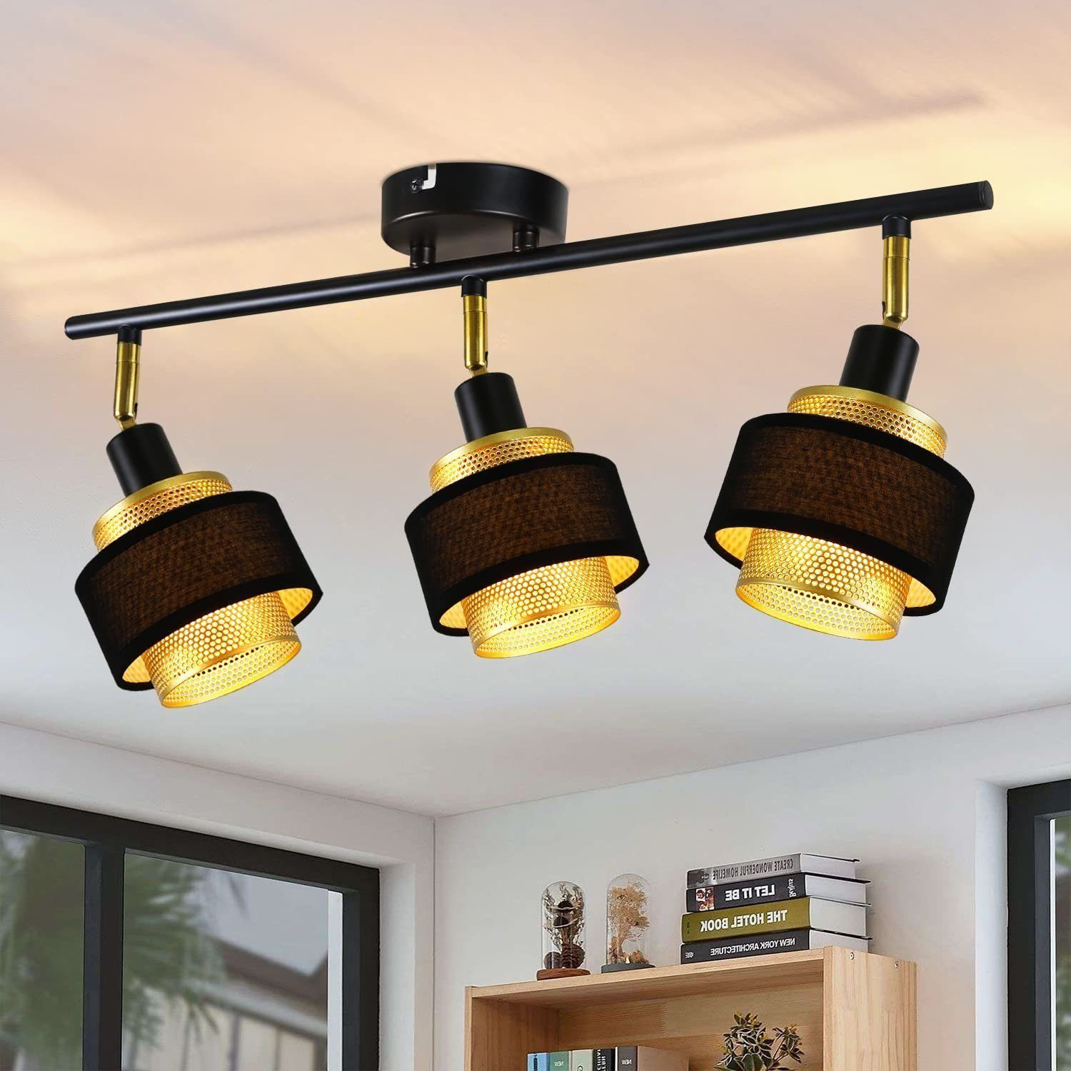 Nettlfe lámpara de techo e14 negro 52.5x28