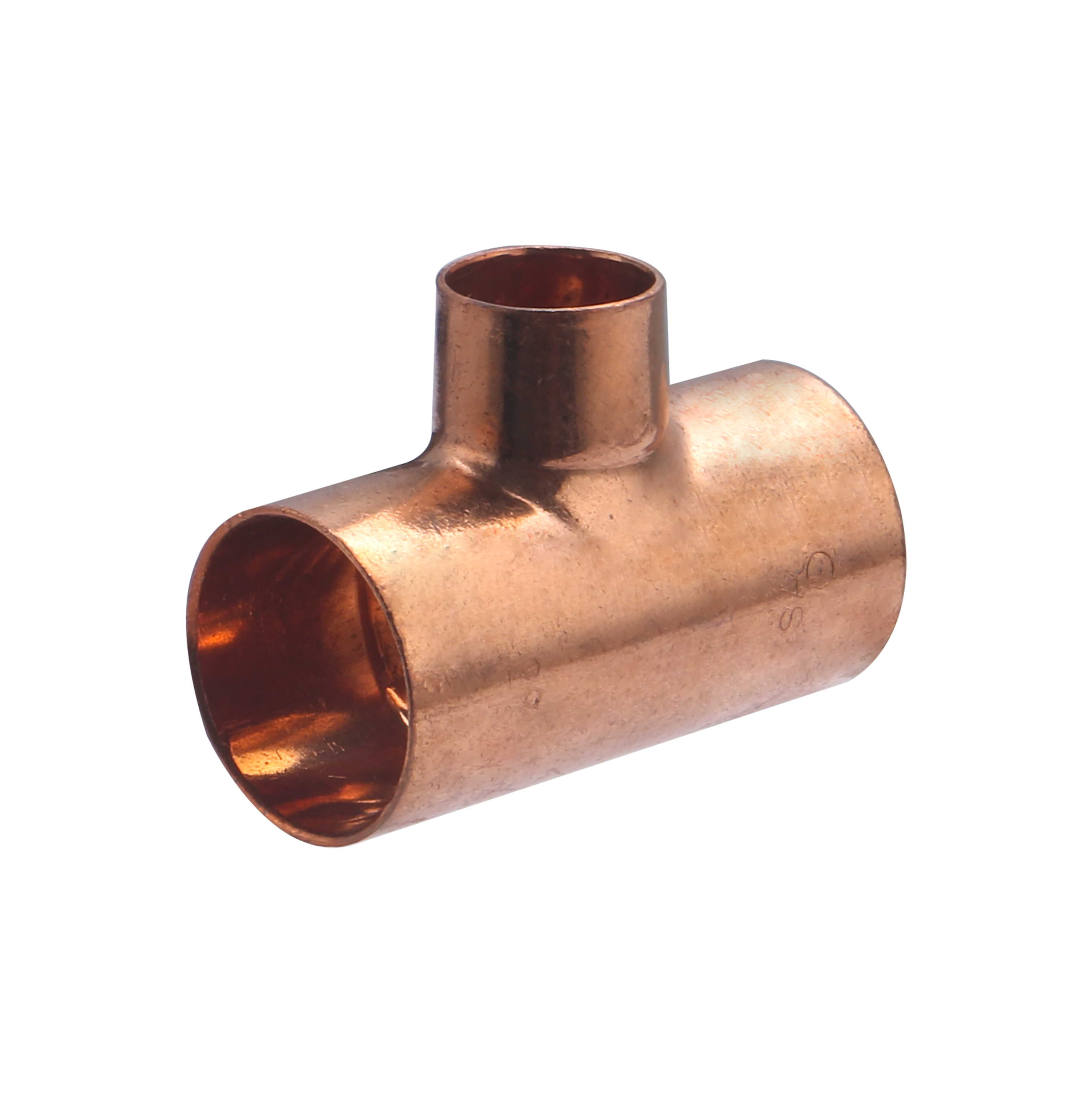 Conector de cobre para soldar en forma de 't' reducido ø28 - ø18 - ø28