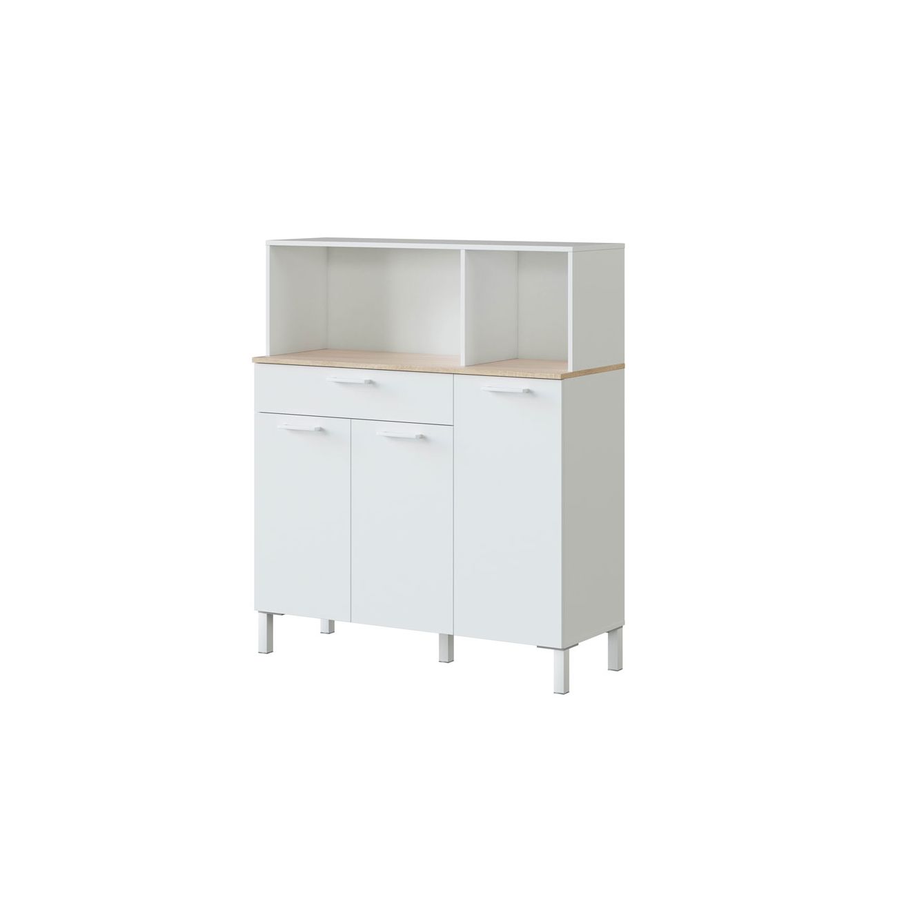 Alacena de cocina 3 puertas blanco artik - roble canadian