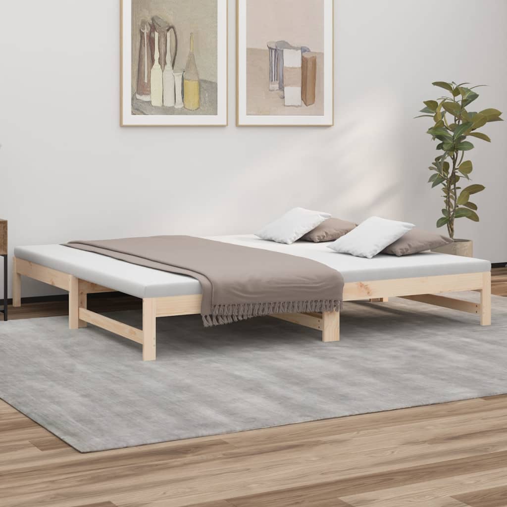 Cama nido extraíble madera maciza de pino 2x(80x200) cm
