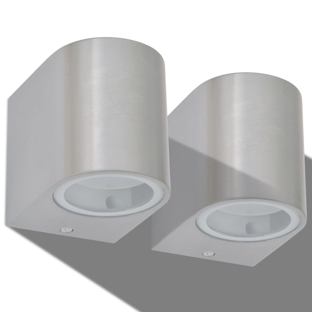 vidaXL lámpara de pared exterior 2 uds redonda descendente