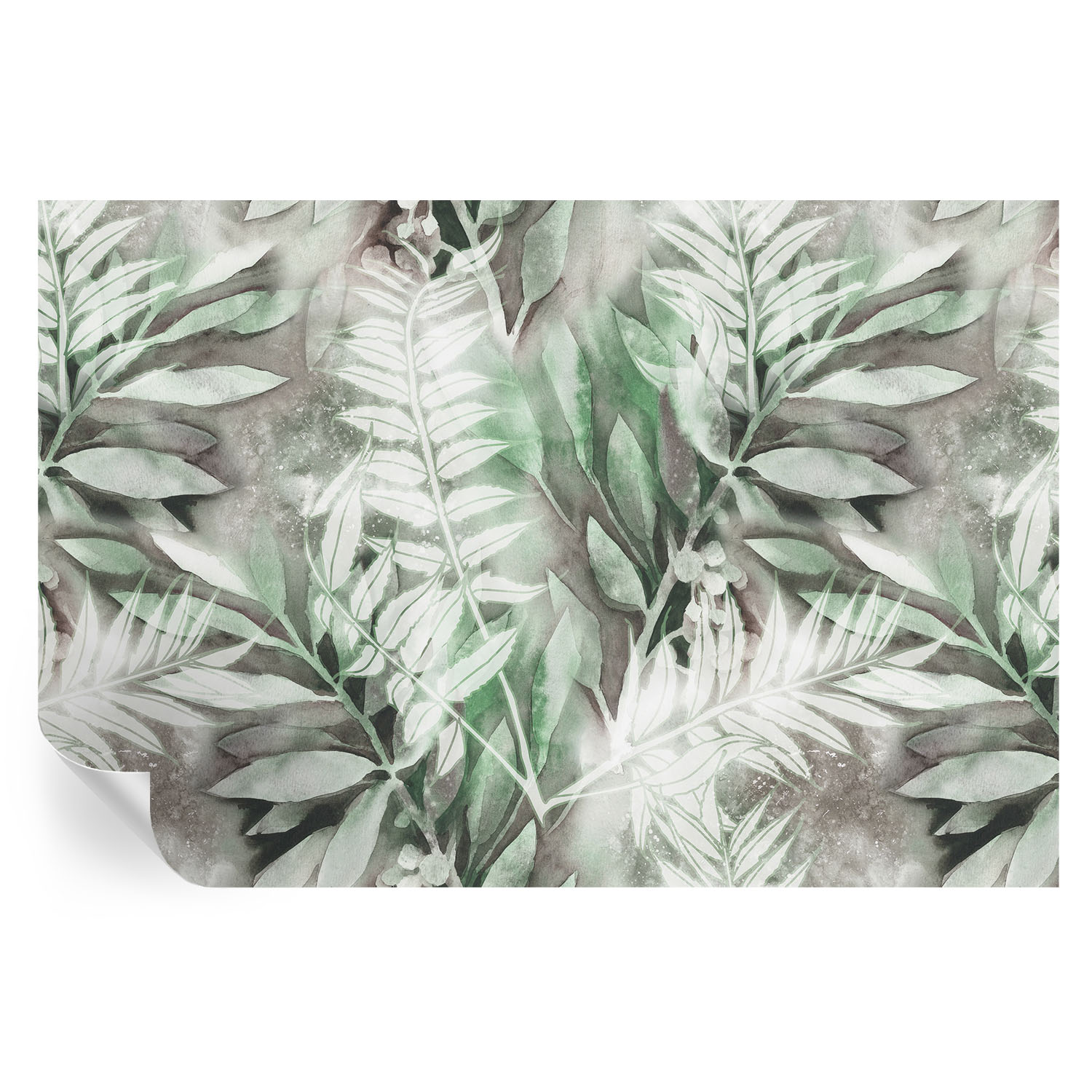 Papel pintado autoadhesivo hojas de acuarela 104x152 tulup